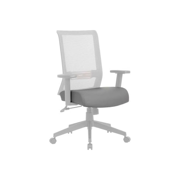 Boss Office Products Boss Antimicrobial Seat Cover - Vinyl - Gray B6COV22 - main